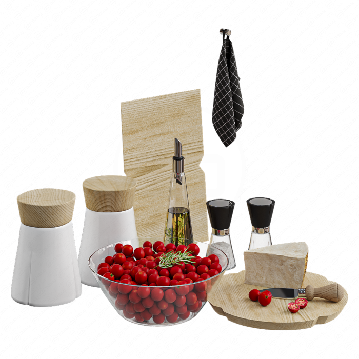 Декоративный набор для кухни с томатами