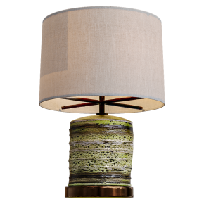 Table lamp Green Cylinder by Studio Tashtego